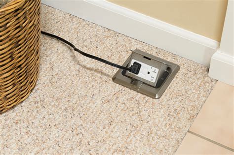 electrical outlet in concrete floor